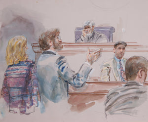 Courtroom 112 Watercolor | Marshall Goodman,{{product.type}}