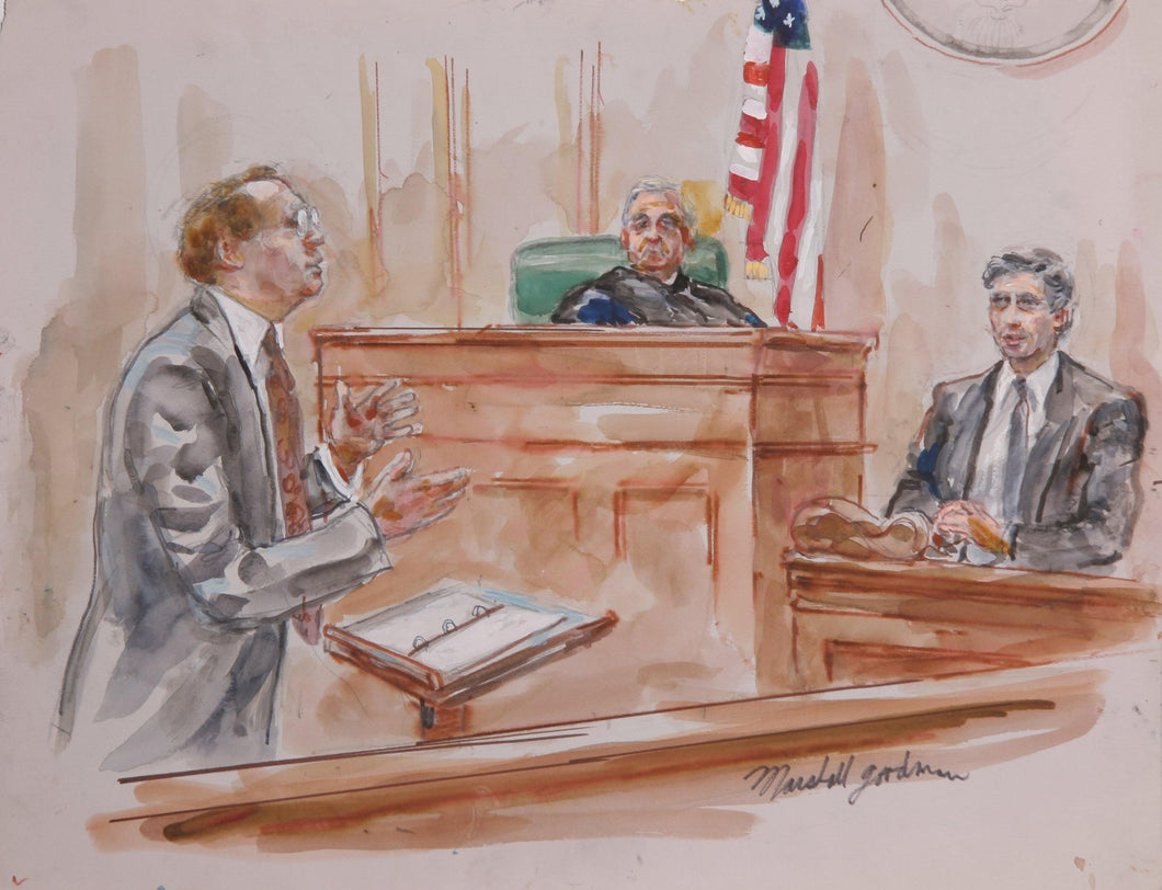 Courtroom 113 Watercolor | Marshall Goodman,{{product.type}}