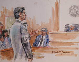 Courtroom 114 Watercolor | Marshall Goodman,{{product.type}}