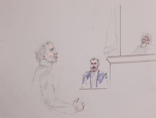 Courtroom 120 Watercolor | Marshall Goodman,{{product.type}}