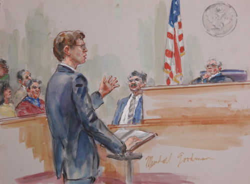 Courtroom 122 Watercolor | Marshall Goodman,{{product.type}}