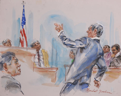 Courtroom 123 Watercolor | Marshall Goodman,{{product.type}}