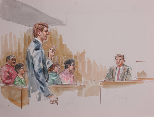 Courtroom 126 Watercolor | Marshall Goodman,{{product.type}}