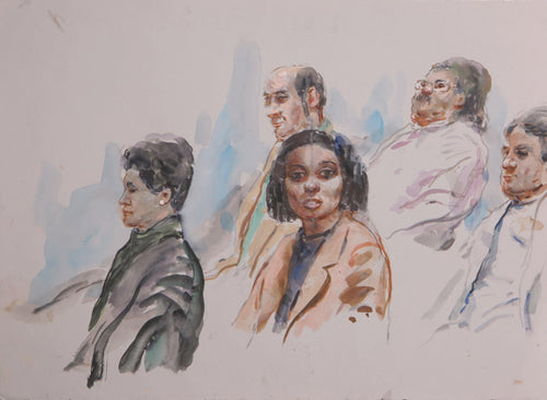 Courtroom 127 Watercolor | Marshall Goodman,{{product.type}}