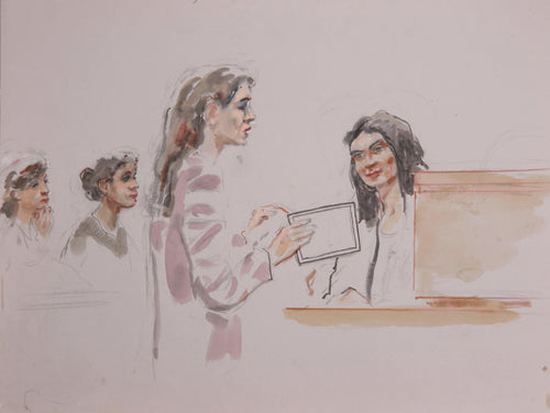 Courtroom 129 Watercolor | Marshall Goodman,{{product.type}}