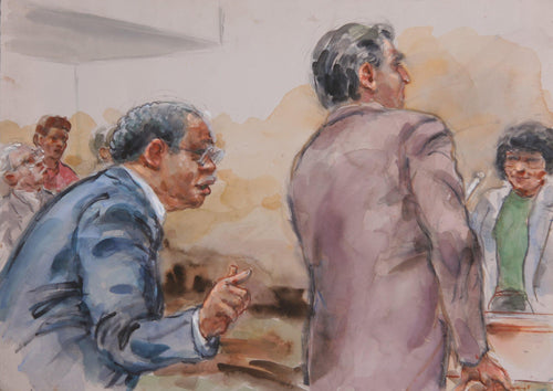 Courtroom 133 Watercolor | Marshall Goodman,{{product.type}}