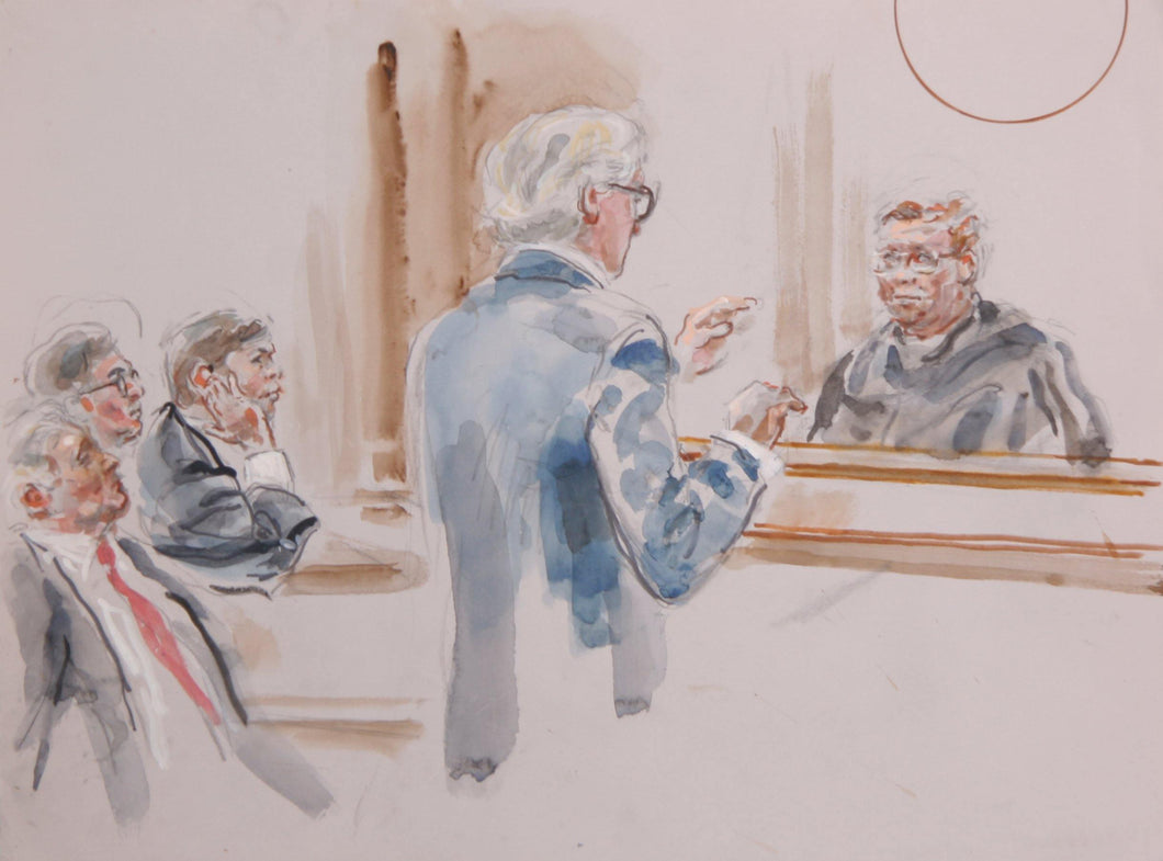Courtroom 139 Watercolor | Marshall Goodman,{{product.type}}