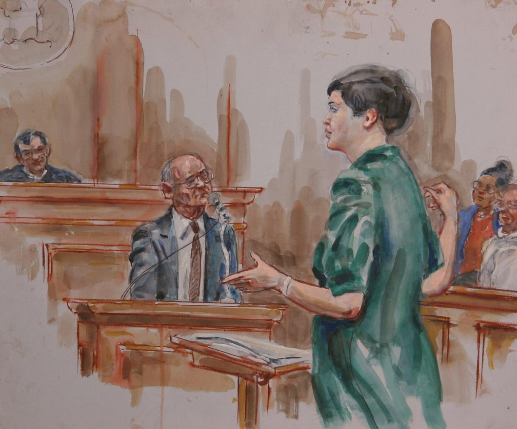 Courtroom 141 Watercolor | Marshall Goodman,{{product.type}}