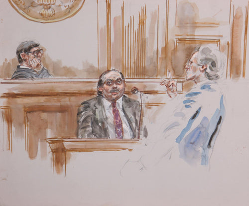 Courtroom 142 Watercolor | Marshall Goodman,{{product.type}}