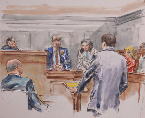 Courtroom 144 Watercolor | Marshall Goodman,{{product.type}}