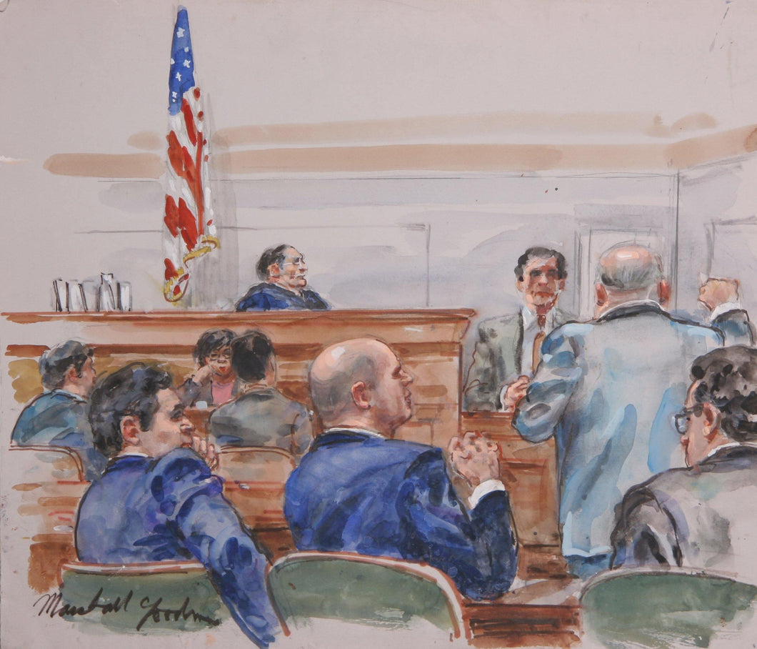 Courtroom 145 Watercolor | Marshall Goodman,{{product.type}}