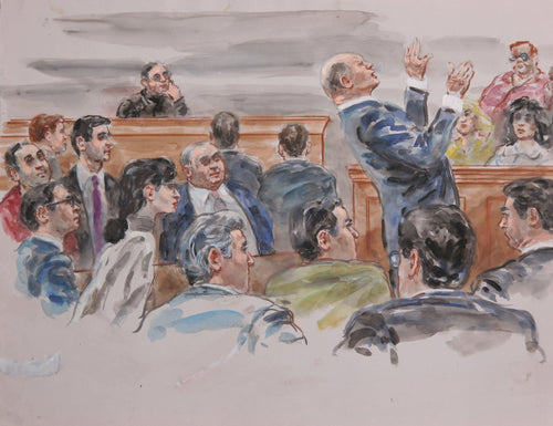 Courtroom 147 Watercolor | Marshall Goodman,{{product.type}}