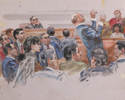 Courtroom 148 Watercolor | Marshall Goodman,{{product.type}}