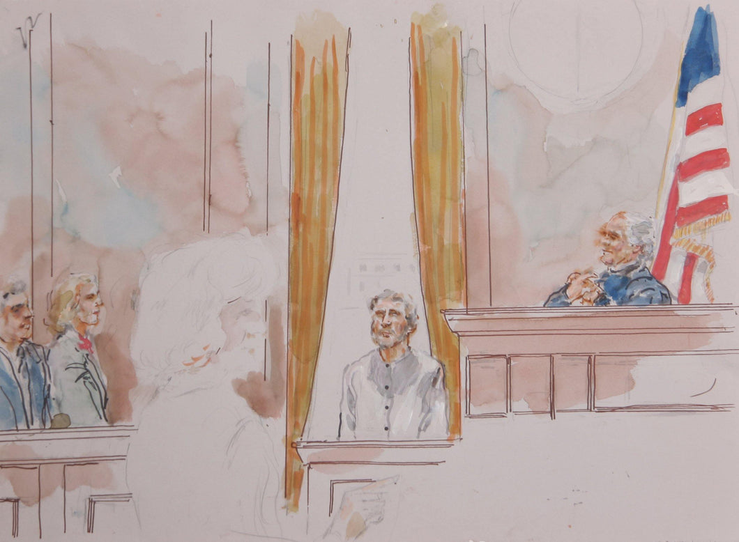 Courtroom 150 Watercolor | Marshall Goodman,{{product.type}}