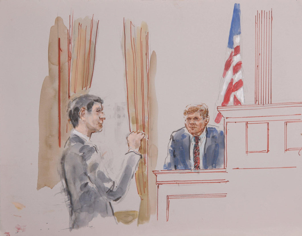 Courtroom 151 Watercolor | Marshall Goodman,{{product.type}}