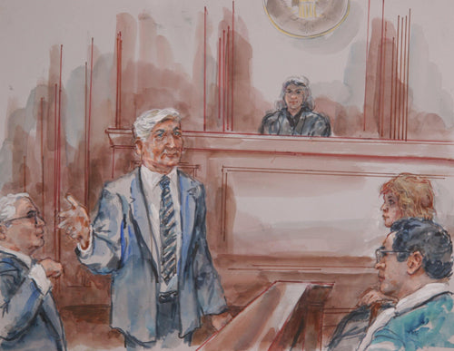 Courtroom 152 Watercolor | Marshall Goodman,{{product.type}}