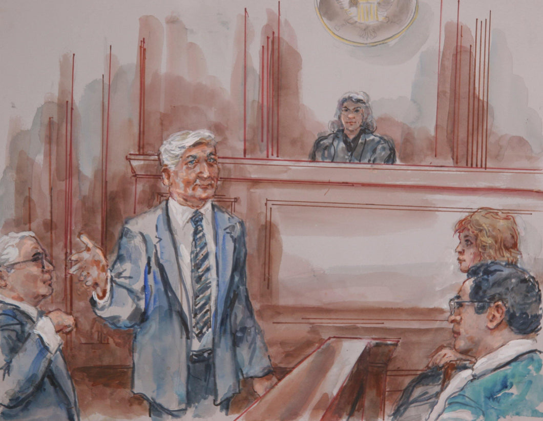 Courtroom 152 Watercolor | Marshall Goodman,{{product.type}}