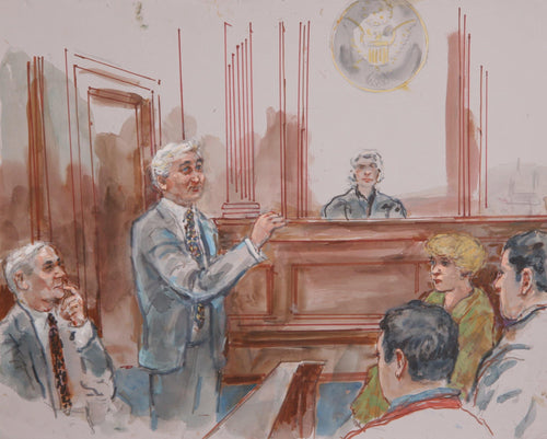 Courtroom 153 Watercolor | Marshall Goodman,{{product.type}}