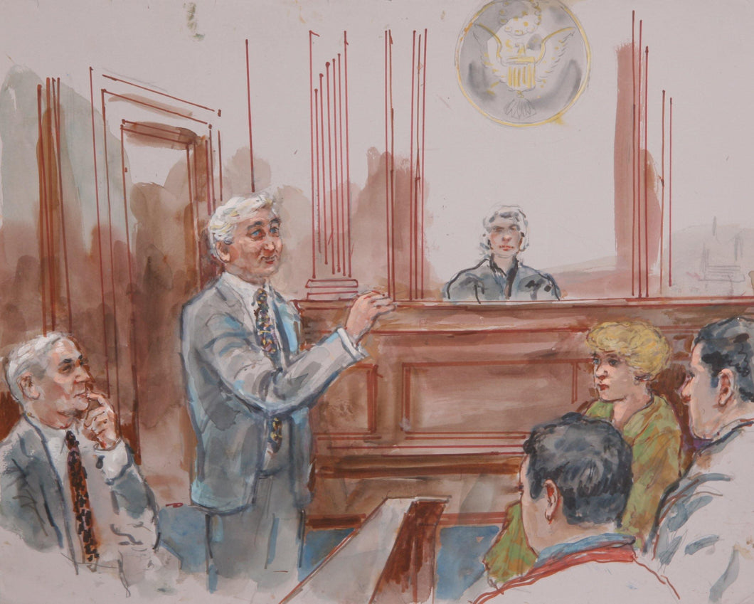 Courtroom 153 Watercolor | Marshall Goodman,{{product.type}}