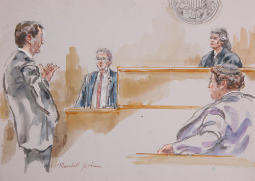 Courtroom 154 Watercolor | Marshall Goodman,{{product.type}}