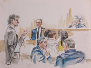 Courtroom 155 Watercolor | Marshall Goodman,{{product.type}}