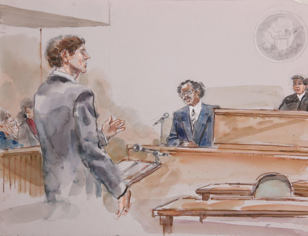 Courtroom 156 Watercolor | Marshall Goodman,{{product.type}}