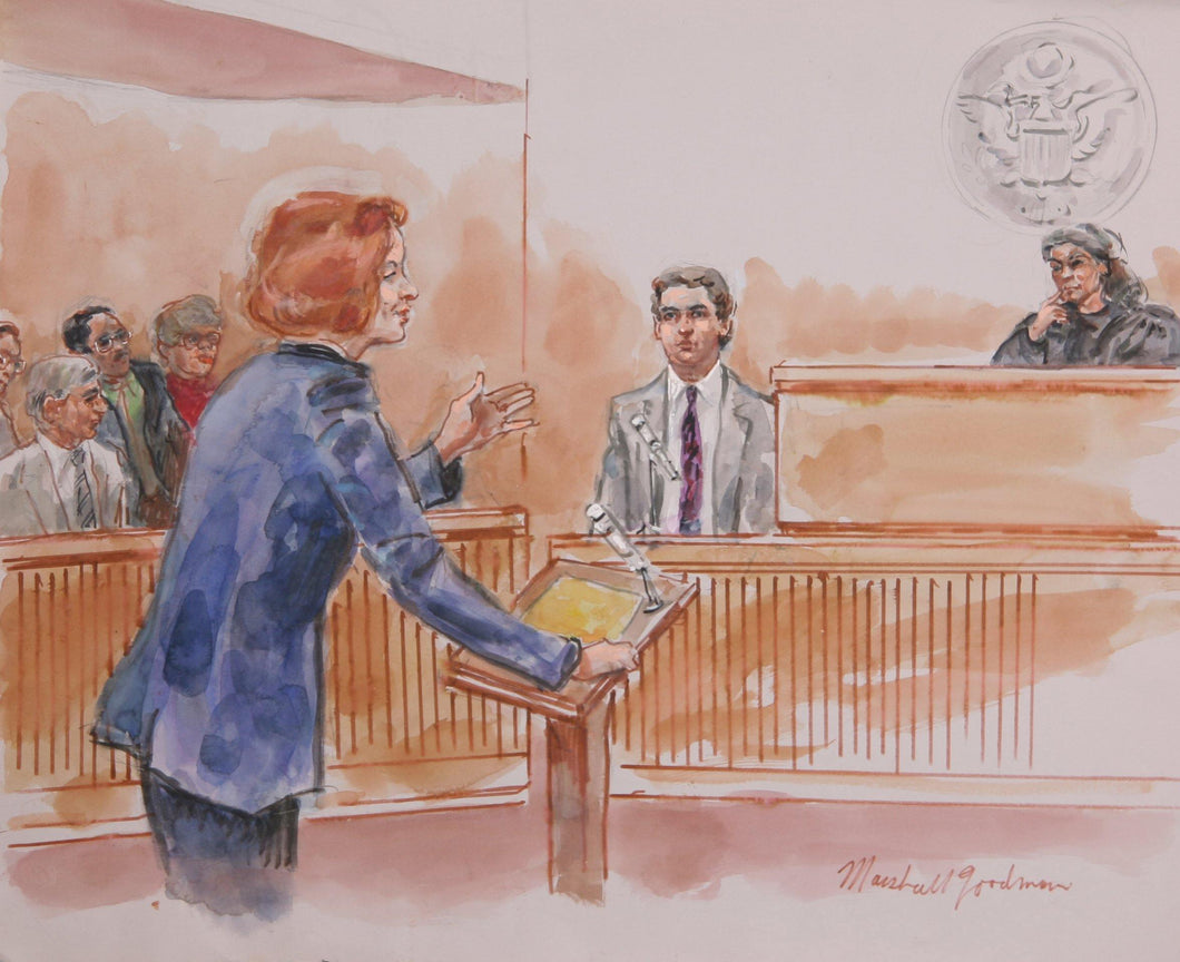 Courtroom 157 Watercolor | Marshall Goodman,{{product.type}}