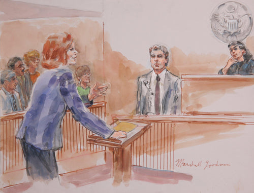Courtroom 158 Watercolor | Marshall Goodman,{{product.type}}