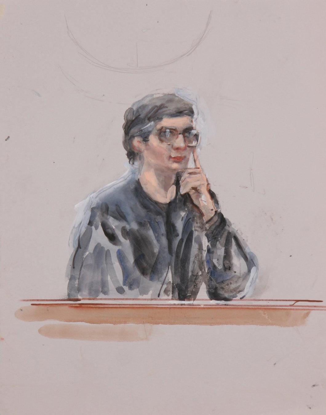 Courtroom 159 Watercolor | Marshall Goodman,{{product.type}}