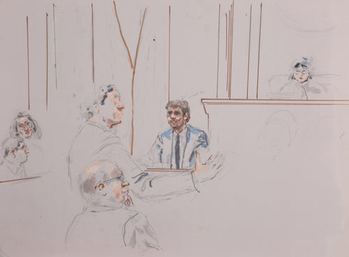 Courtroom 161 Watercolor | Marshall Goodman,{{product.type}}