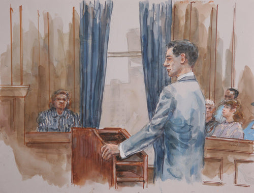 Courtroom 162 Watercolor | Marshall Goodman,{{product.type}}