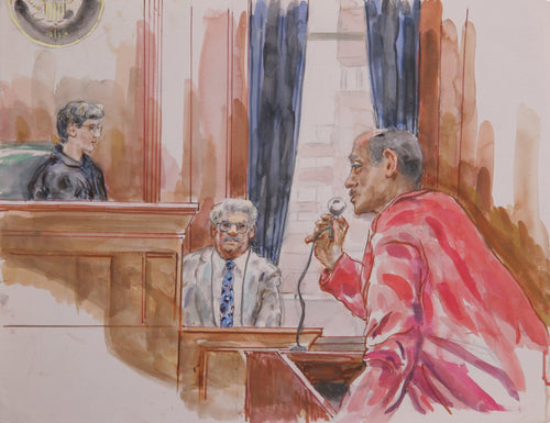 Courtroom 163 Watercolor | Marshall Goodman,{{product.type}}