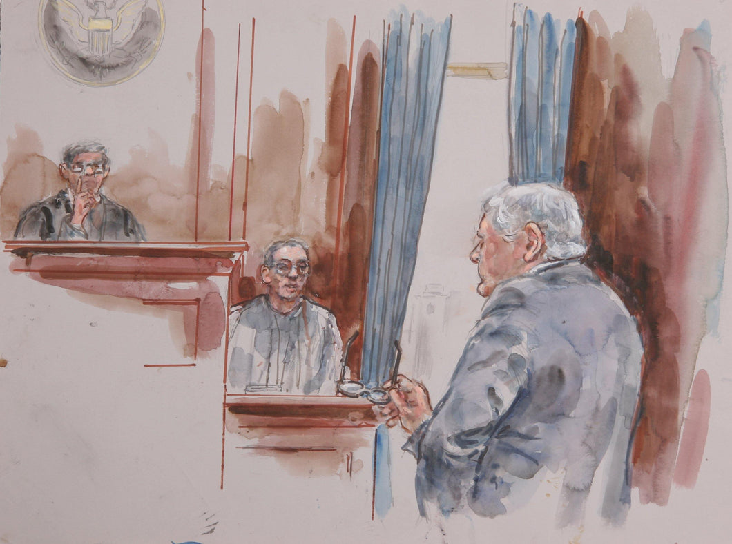 Courtroom 164 Watercolor | Marshall Goodman,{{product.type}}