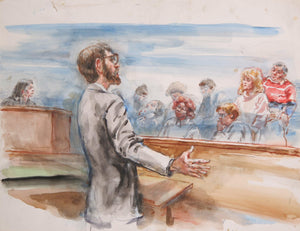 Courtroom 165 Watercolor | Marshall Goodman,{{product.type}}