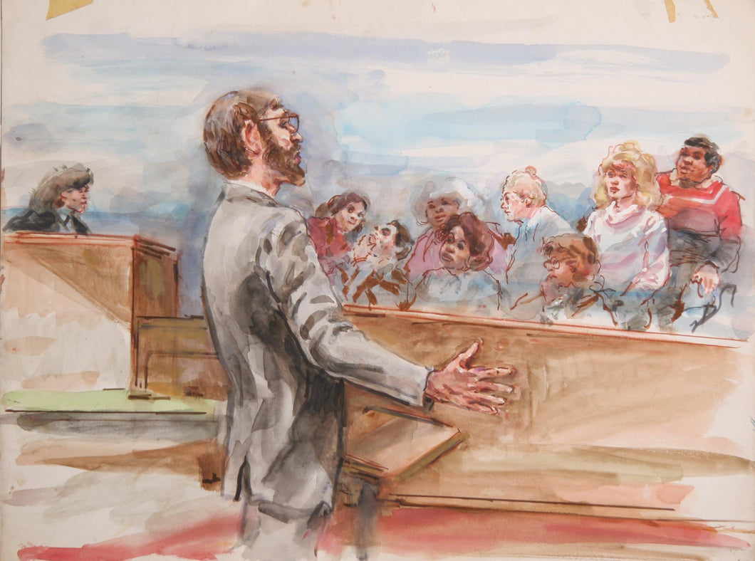 Courtroom 166 Watercolor | Marshall Goodman,{{product.type}}