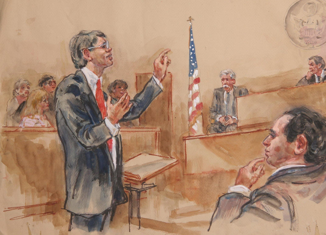 Courtroom 169 Watercolor | Marshall Goodman,{{product.type}}