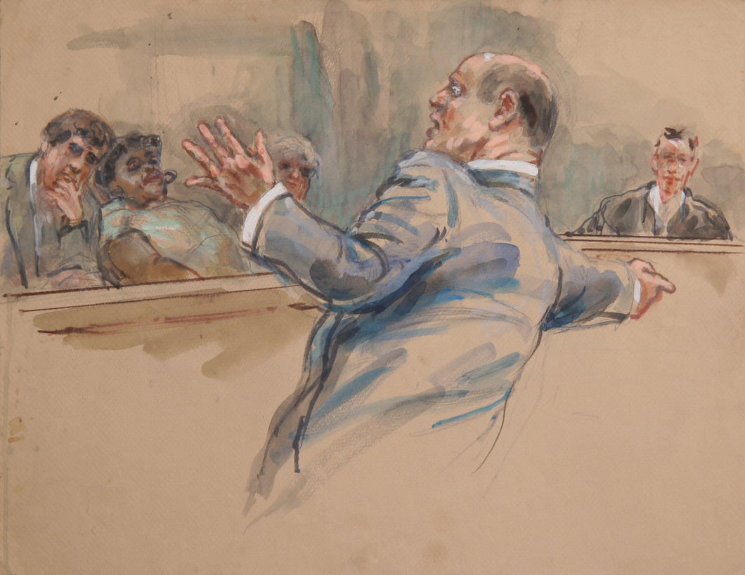 Courtroom 175 Watercolor | Marshall Goodman,{{product.type}}