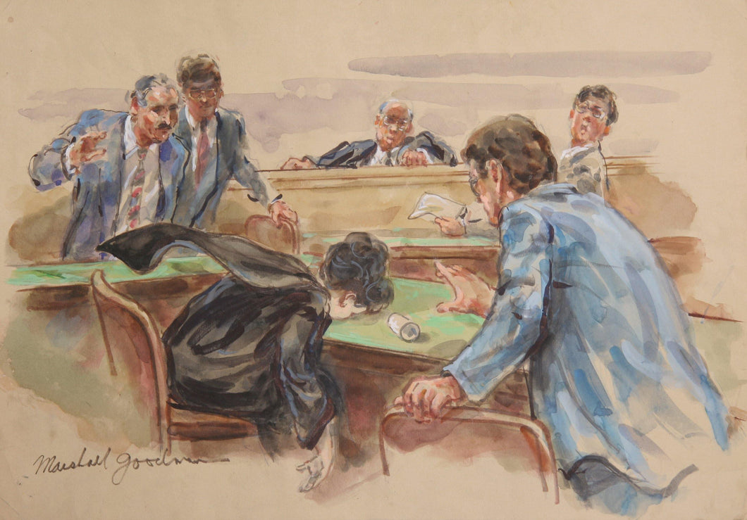 Courtroom 181 Watercolor | Marshall Goodman,{{product.type}}
