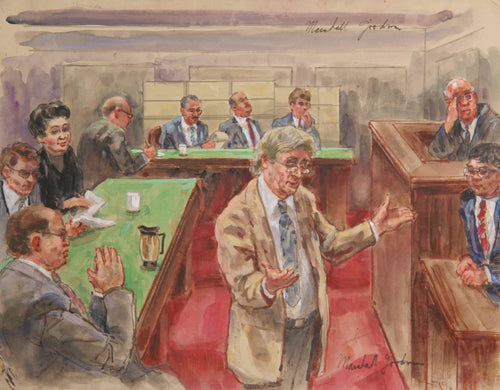 Courtroom 185 Watercolor | Marshall Goodman,{{product.type}}
