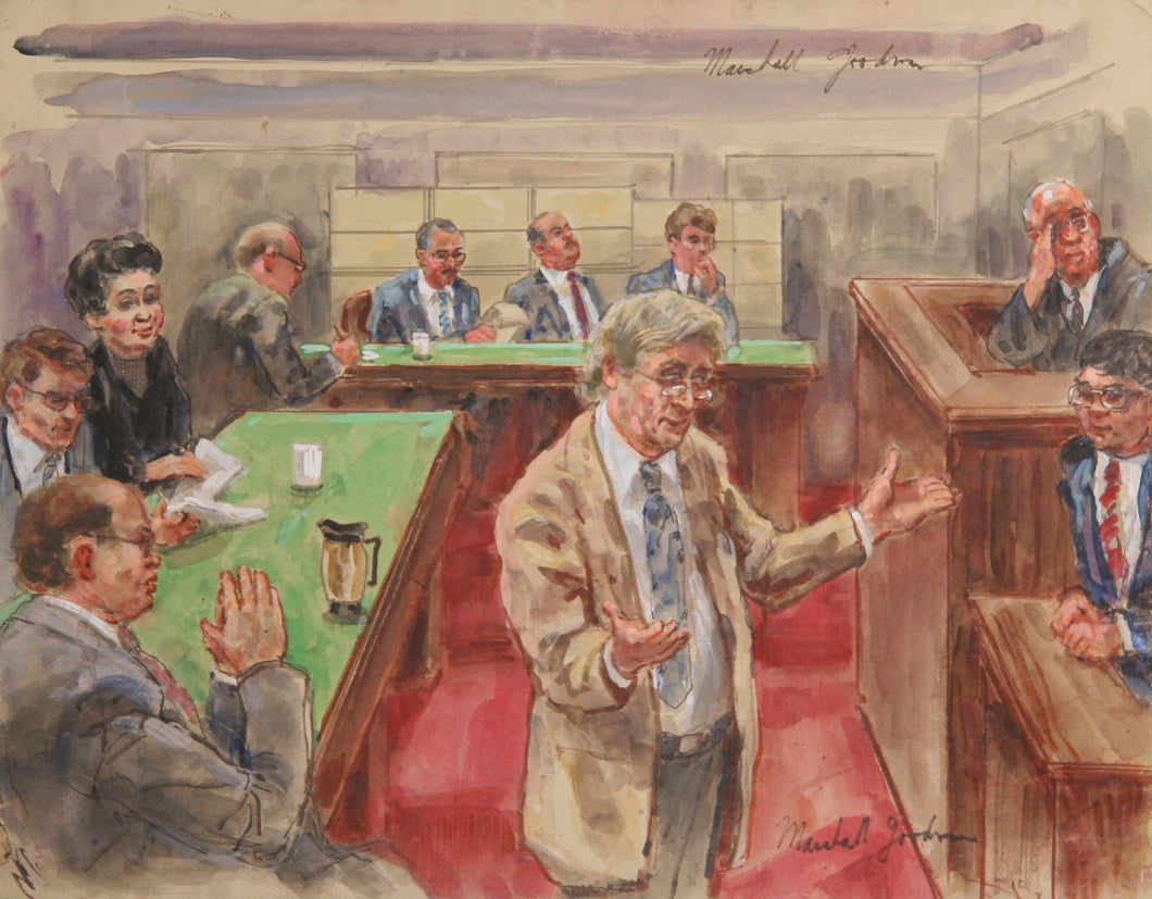 Courtroom 185 Watercolor | Marshall Goodman,{{product.type}}