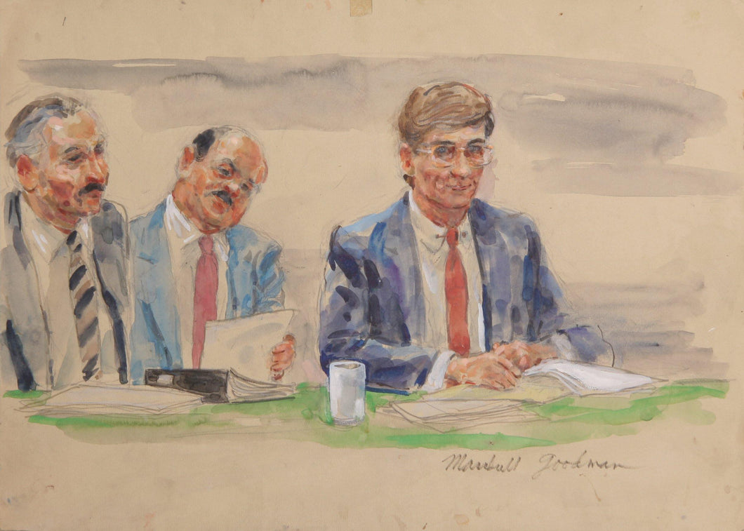 Courtroom 186 Watercolor | Marshall Goodman,{{product.type}}