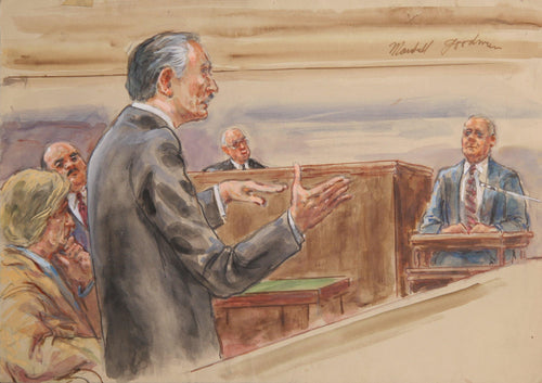 Courtroom 187 Watercolor | Marshall Goodman,{{product.type}}
