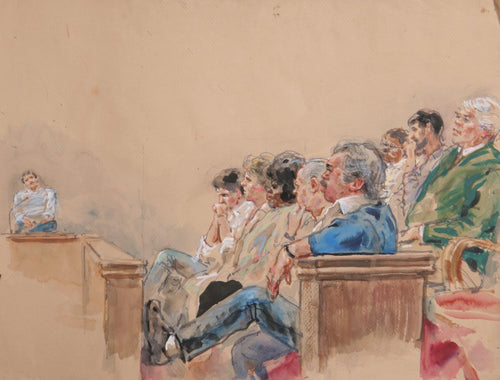 Courtroom 190 Watercolor | Marshall Goodman,{{product.type}}