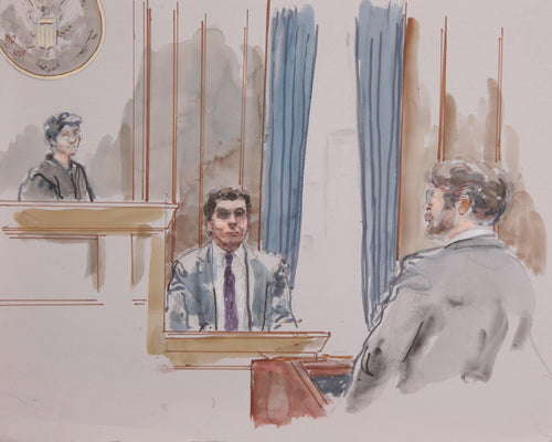 Courtroom 197 Watercolor | Marshall Goodman,{{product.type}}