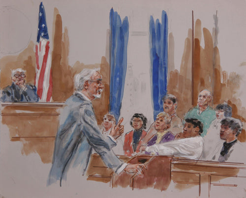 Courtroom 203 Watercolor | Marshall Goodman,{{product.type}}