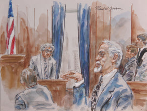 Courtroom 204 Watercolor | Marshall Goodman,{{product.type}}