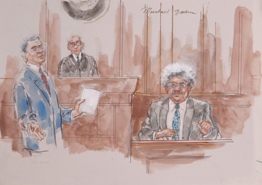 Courtroom 318-Don King Watercolor | Marshall Goodman,{{product.type}}
