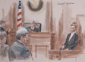 Courtroom 319-Don King Watercolor | Marshall Goodman,{{product.type}}