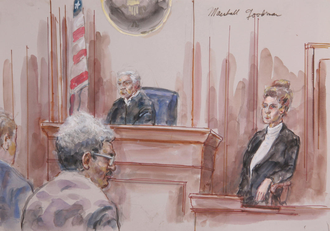 Courtroom 320-Don King Watercolor | Marshall Goodman,{{product.type}}