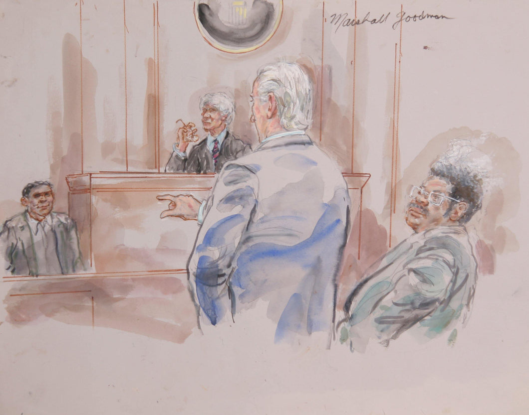 Courtroom 322-Don King Watercolor | Marshall Goodman,{{product.type}}